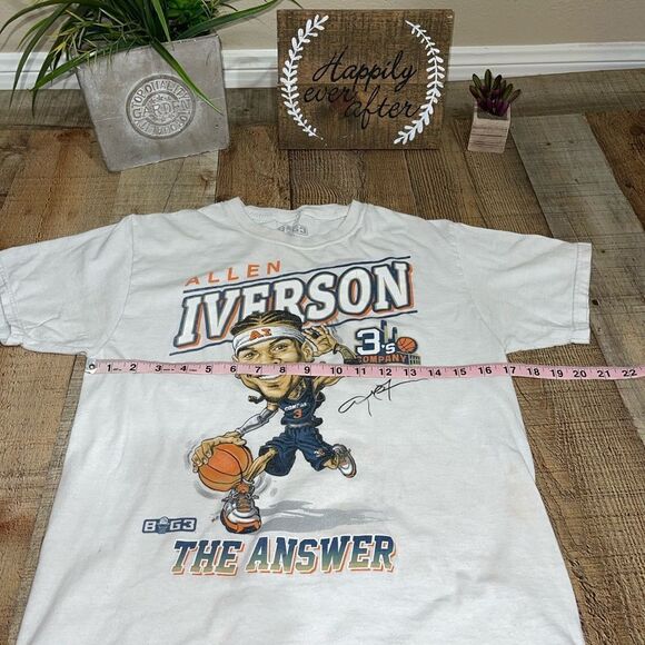 🎆 ALLEN IVERSON The Answer Men White Basketball T-Shirt S Big3 Company - Picture 10 of 10